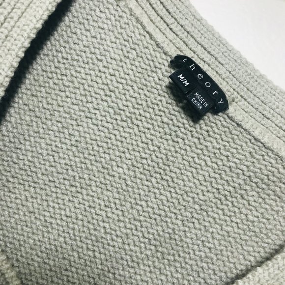 THEORY Button Front Wool Knit Sweater Vest Crop Tank Top Size Medium - Picture 2 of 6